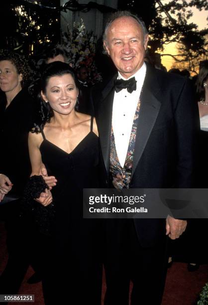 Gene Hackman and Betsy Arakawa during 66th Annual Academy Awards at Dorothy Chandler Pavillion in Los Angeles, CA, United States.