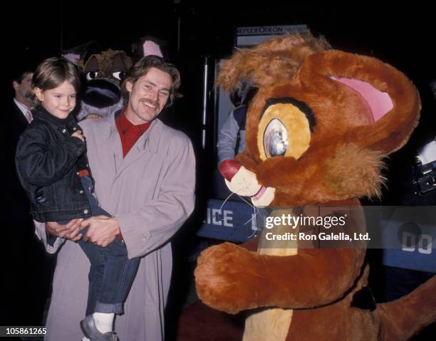 Jack DaFoe and Willem DaFoe during "Oliver & Company" Premiere - November 13, 1988 at Ziegfeld Theater in New York City, NY, United States.