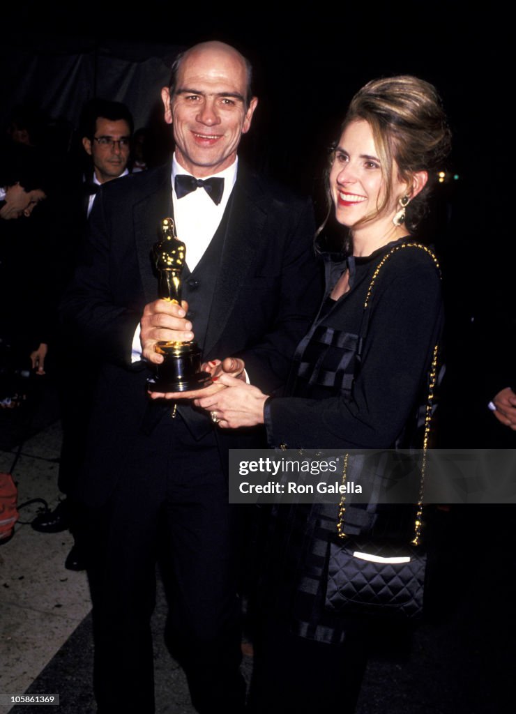 Tommy Lee Jones and Kimberlea Cloughley during 66th Annual Academy