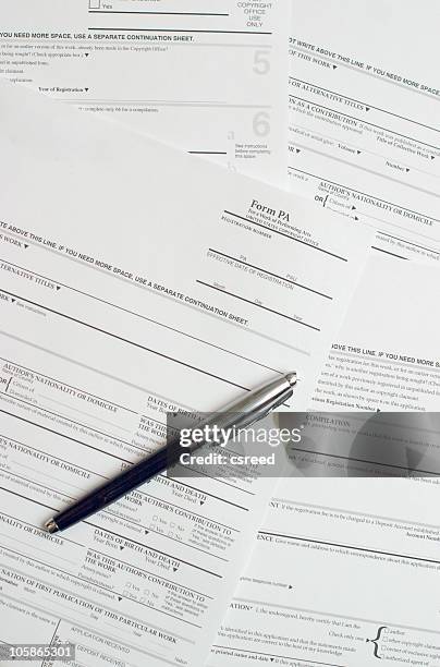 form pa ii - intellectual property enforcement stock pictures, royalty-free photos & images