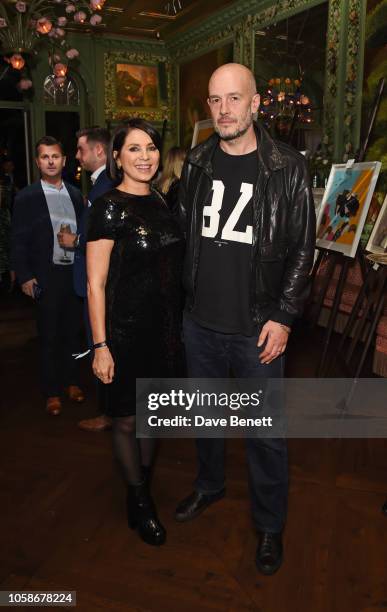 Sadie Frost and Jake Chapman attend the Annabel's Art Auction fundraiser in aid of Teenage Cancer Trust & Teen Cancer America at Annabel's on...