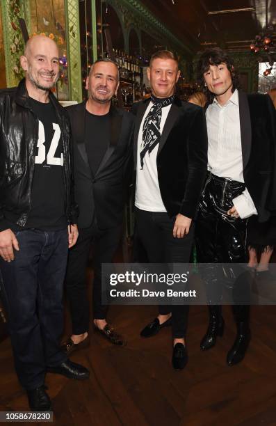 Jake Chapman, Fat Tony, David Graham and Kyle De'Volle attend the Annabel's Art Auction fundraiser in aid of Teenage Cancer Trust & Teen Cancer...