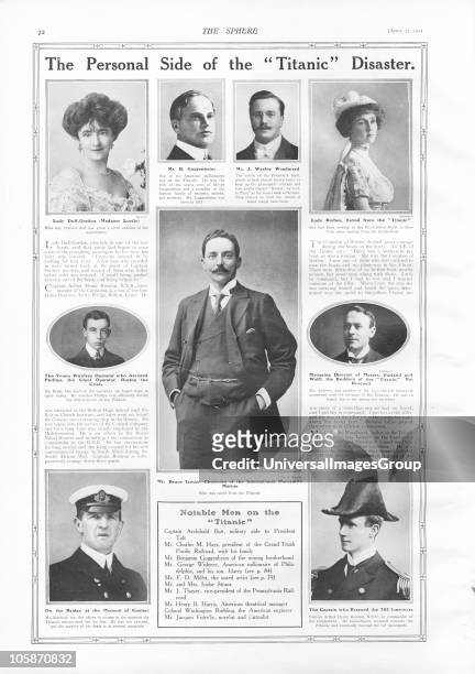 Passengers on RMS Titanic, Photographs and information about notable people connected with Titanic - mostly passengers, some of whom survived and...