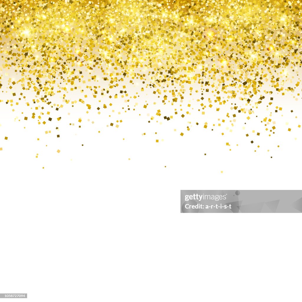 Golden dust. Glitter background.