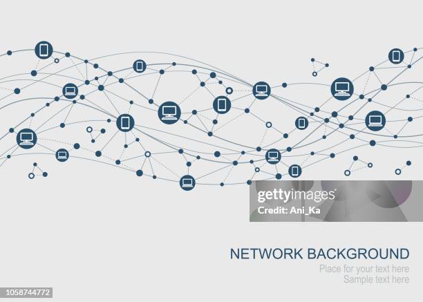 abstract network - virtual support stock illustrations