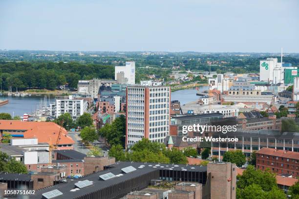 odense-hafen mit business-bereich - odense stock-fotos und bilder