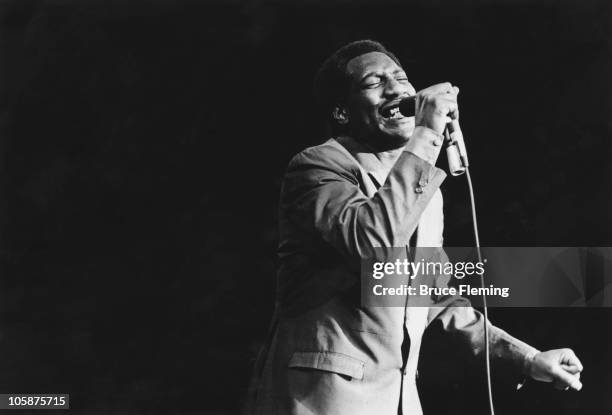 American soul singer Otis Redding performs at the Monterey Pop Festival, California, June 1967.