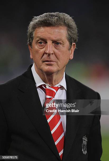 Liverpool manager Roy Hodgson looks on ahead of the UEFA Europa League match between SSC Napoli and Liverpool played at Stadio San Paolo on October...