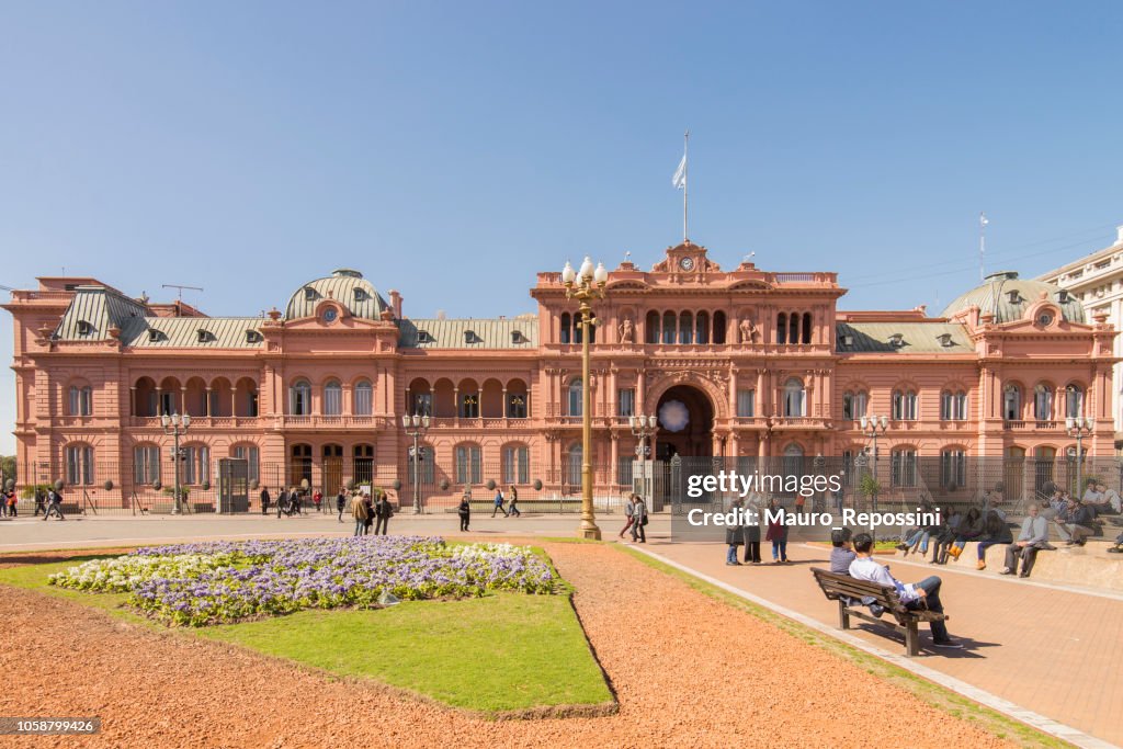 La maison rose (Casa Rosada) à Buenos Aires, Argentine.