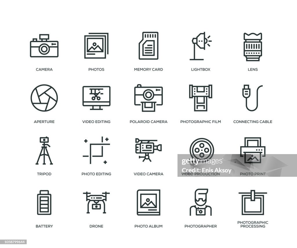 Photography Icons - Line Series