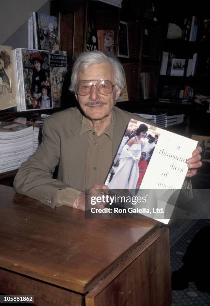 Oleg Cassini during "A Thousand Days of Magic" Book Signing - April 25, 1996 at Rizzoli Bookstore in New York City, New York, United States.