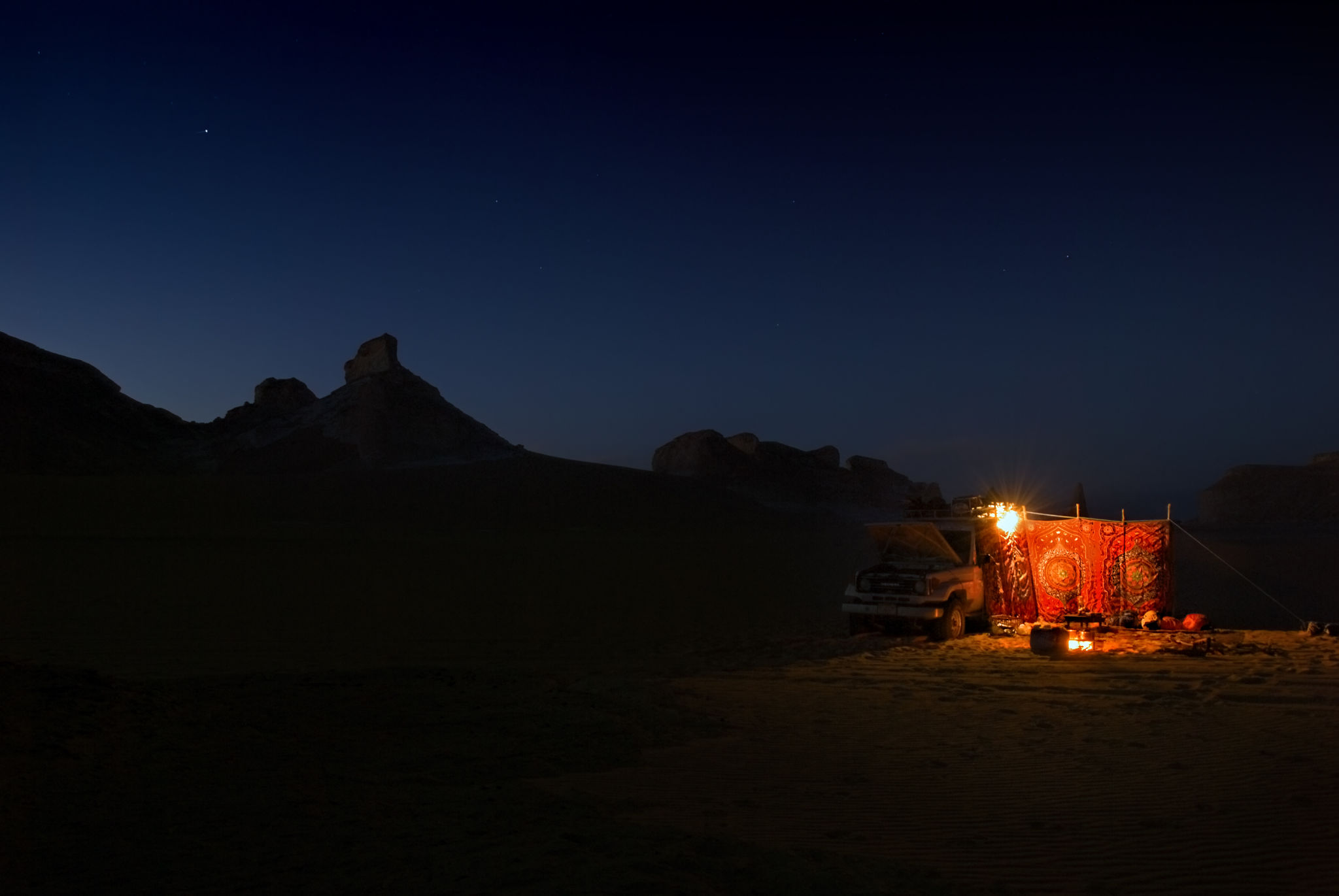 Overnight under the stars. Safari in sahara desert. Egypt Overnight under the stars. Safari in sahara desert. Egypt