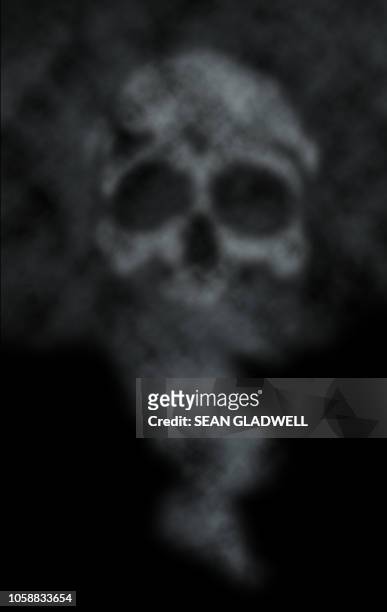 smoke skull - smoking death stock pictures, royalty-free photos & images