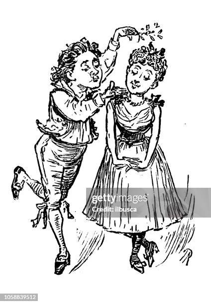british london satire caricatures comics cartoon illustrations: couple - funny dancing stock illustrations