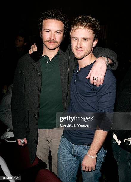 Danny Masterson and Ben Foster during 2006 Sundance Film Festival - "Alpha Dog" Premiere - Arrivals at The Eccles in Park City, Utah, United States.