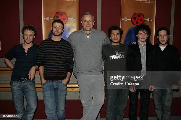 Ben Foster, Justin Timberlake, director Nick Cassavetes, Emile Hirsch, Anton Yelchin, and guest