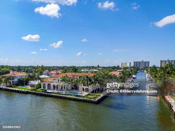 aerial view from delray beach, florida - delray-beach stock pictures, royalty-free photos & images