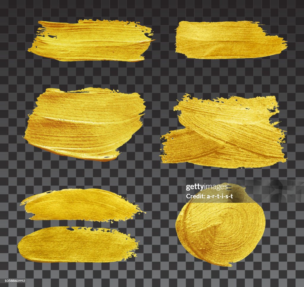 Set of brushstrokes.