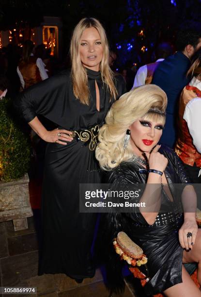 Kate Moss and Jodie Harsh attend the Annabel's Art Auction fundraiser in aid of Teenage Cancer Trust & Teen Cancer America at Annabel's on November...