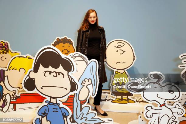 Lou Hayter attends the opening party of Good Grief, Charlie Brown! Celebrating Snoopy and The Enduring Power of Peanuts, a new exhibition at Somerset...