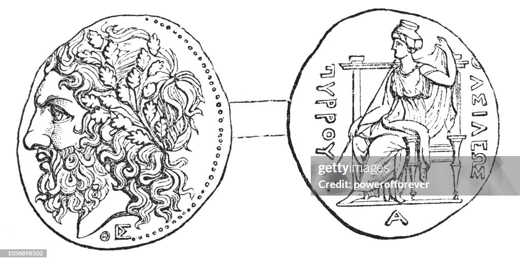 Greek Silver Tetradrachm Coin of Pyrrhos, King of Epeiros (3rd Century BC)