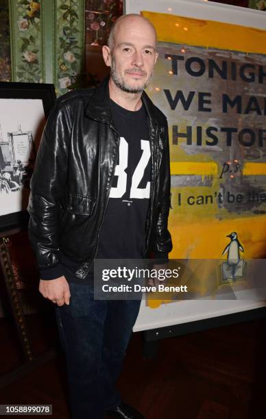 Jake Chapman attends the Annabel's Art Auction fundraiser in aid of Teenage Cancer Trust & Teen Cancer America at Annabel's on November 7, 2018 in...