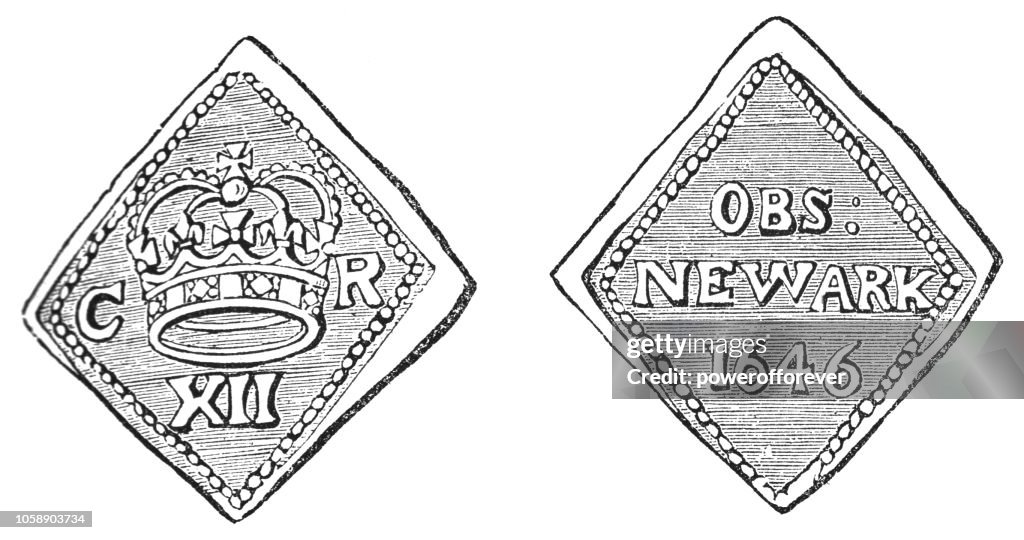 British Shilling Seige Coin from the Siege of Newark Castle (1646)
