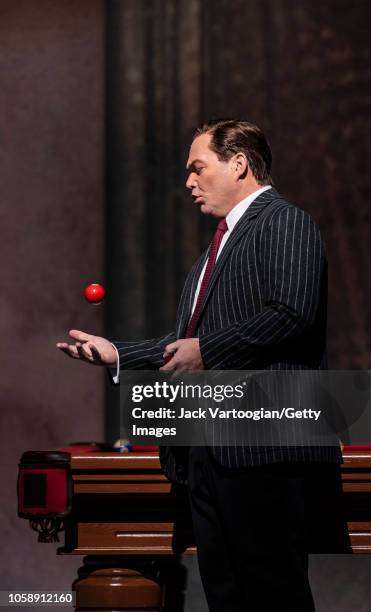 English baritone Christopher Maltman performs at the final dress rehearsal prior to the US premiere of the Metropolitan Opera/English National Opera...