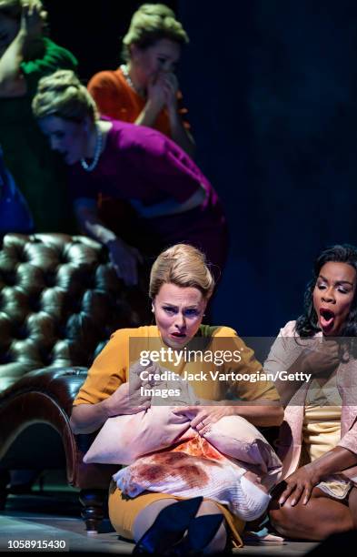 American mezzo-sopranos Isabel Leonard and Denyce Graves perform at the final dress rehearsal prior to the US premiere of the Metropolitan...