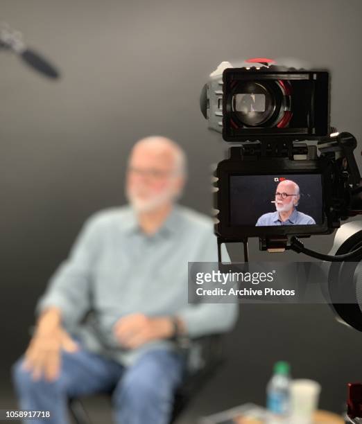 Photographer David Hume Kennerly is interviewed at Getty Images Los Angeles Office on October 24, 2018.