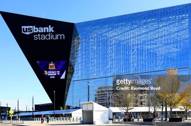 Architectural firm HKS, Inc.'s U.S. Bank Stadium, home of the Minnesota Vikings in Minneapolis, Minnesota on October 13, 2018. MANDATORY MENTION OF...