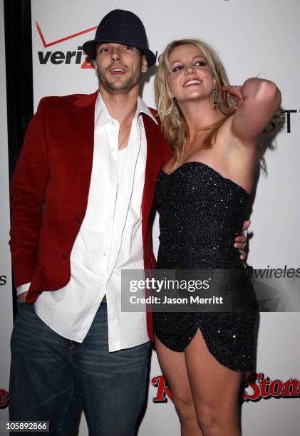 Kevin Federline and Britney Spears during Rolling Stone/Verizon Wireless Pre-GRAMMY Concert with Kanye West - Arrivals at Spider at Avalon in Los...