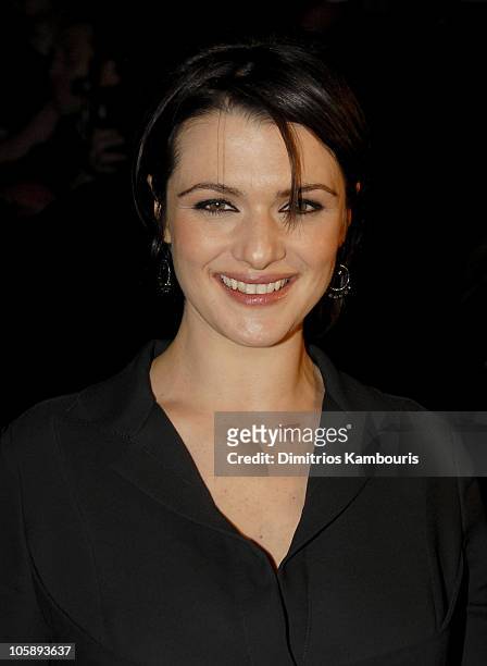 Rachel Weisz during Olympus Fashion Week Fall 2006 - Narciso Rodriguez - Front Row and Backstage at Bryant Park in New York City, New York, United...