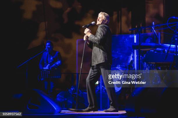 American singer Peter Cetera of from the band Chicago performs on live on stage during a concert at Verti Music Hall on November 7, 2018 in Berlin,...