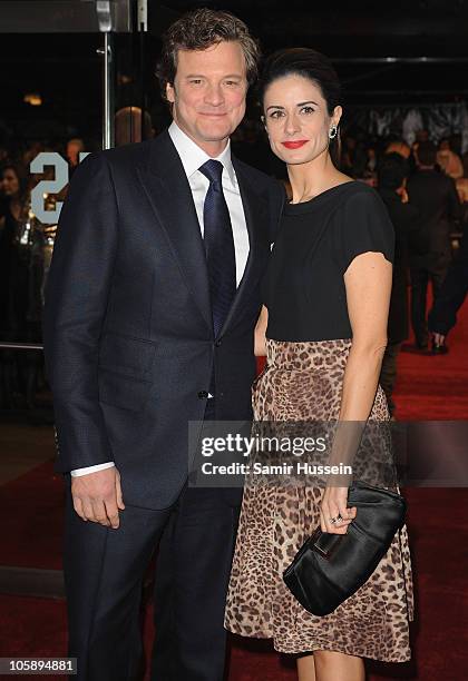 Actor Colin Firth and wife Livia Giuggioli attend the American Express Gala Screening of 'The King's Speech' during the 54th BFI London Film Festival...