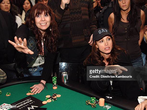 Annie Duke and Shannon Elizabeth during 2006 Park City - W Lounge Celebrity Poker Tournament at W Tent at Village at the Lift in Park City, Utah,...