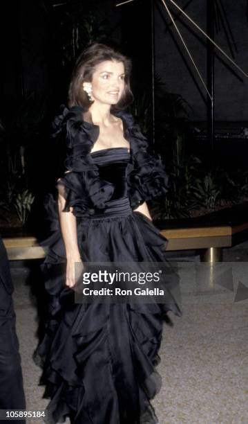 Jackie Onassis during Costume Institute Gala Presents "Fashions of The Hapsburg Era" at Metropolitan Museum of Art in New York City, New York, United...