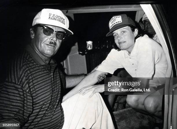 Jack Nicholson and Rebecca Broussard during US Open Tennis Tournament - September 8, 1991 at USTA National Tennis Center in Queens, New York, United...