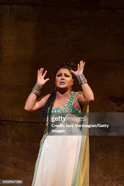 Russian soprano Anna Netrebko at the final dress rehearsal prior to the season revival of the Metropolitan Opera/Sonja Frisell production of 'Aida'...