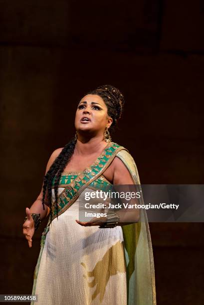 Russian soprano Anna Netrebko at the final dress rehearsal prior to the season revival of the Metropolitan Opera/Sonja Frisell production of 'Aida'...