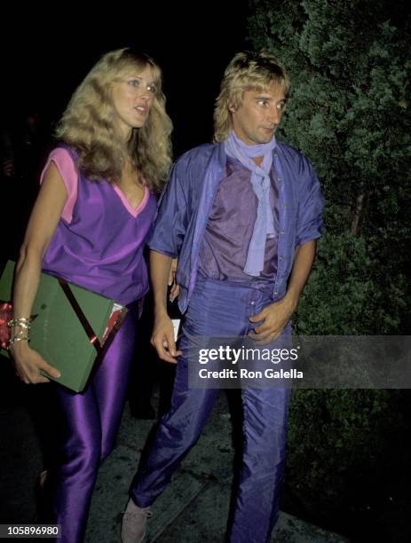 Rod Stewart and Alana Hamilton during Jacqueline Bissett's Birthday Party - September 13, 1979 at Flippers Roller Disco in Sherman Oaks, California,...