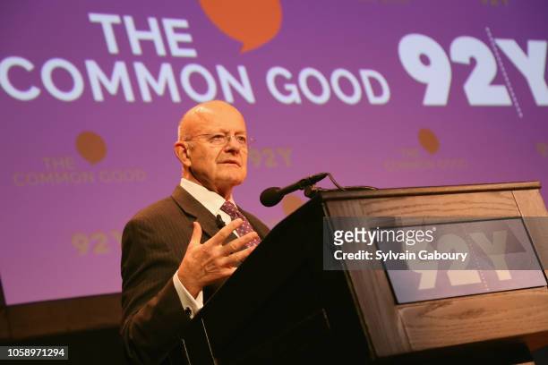 James Clapper attends The Common Good And The 92nd Street Y Co-Present Director James Clapper In Conversation With John Berman on November 7, 2018 in...