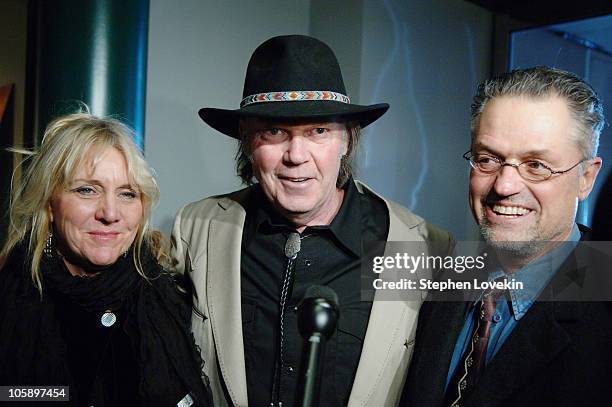 Pegi Young, Neil Young, and Jonathan Demme during New York Special Screening of "Neil Young: Heart of Gold" at Walter Reade Theatre at Lincoln Center...