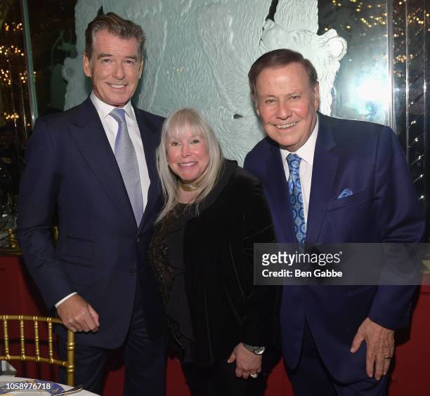 Honorees Pierce Brosnan , Marvin Scott and Lorri Scott attend the 2018 Innovation Gala where Chemotherapy Foundation honors Actor, Producer and...