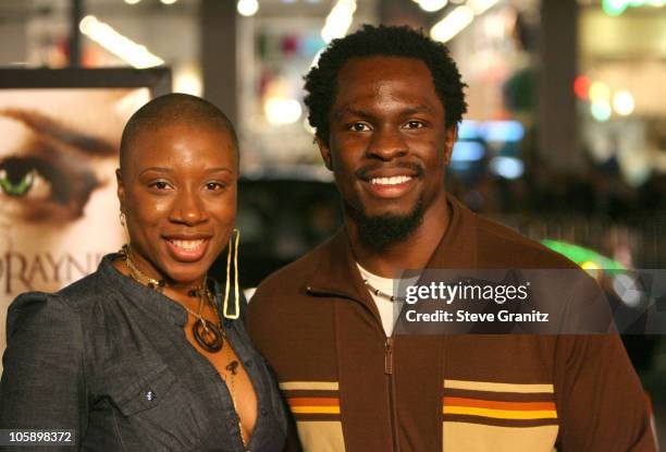Gbenga Akinnagbe and guest during "BloodRayne" Los Angeles Premiere - Arrivals at Mann's Chinese in Hollywood, California, United States.