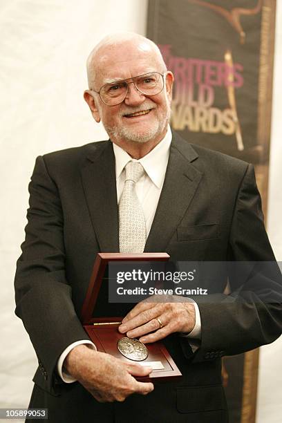 Frank Pierson, recipient of the Morgan Cox Award during 2006 Writers Guild Awards - Press Room at Hollywood Palladium in Hollywood, California,...