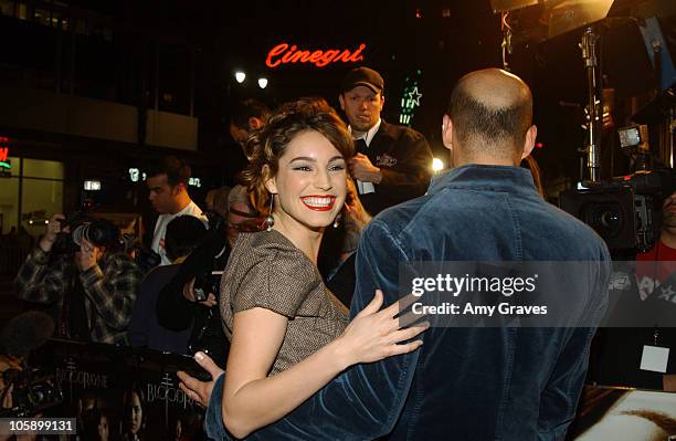 Kelly Brook and Billy Zane during "BloodRayne" Los Angeles Premiere - Red Carpet at Mann's Chinese Theater in Hollywood, California, United States.