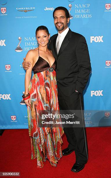 Kristoff St. John and Allana Nadal during The 37th Annual NAACP Image Awards - Arrivals at Shrine Auditorium in Los Angeles, California, United...