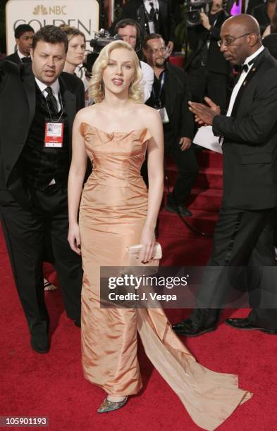 Scarlett Johansson during The 62nd Annual Golden Globe Awards - Arrivals at Beverly Hilton Hotel in Los Angeles, California, United States.