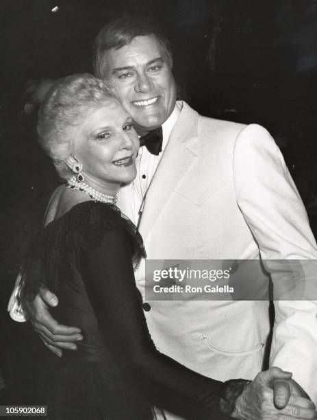 Larry Hagman and Mary Martin during "Night of 100 Stars" Actors Fund America - February 14, 1982 at Radio City Music Hall in New York City, New York,...